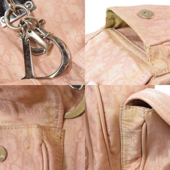 Christian Dior Trotter Pattern Tote Bag Nylon Jacquard Pink - Picture 7 of 9